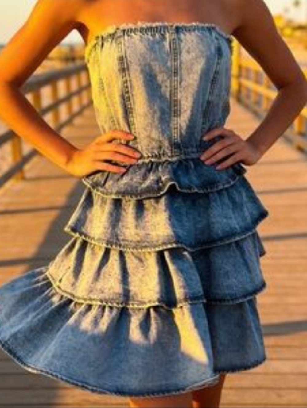 Forever 21 Blue Denim Dress